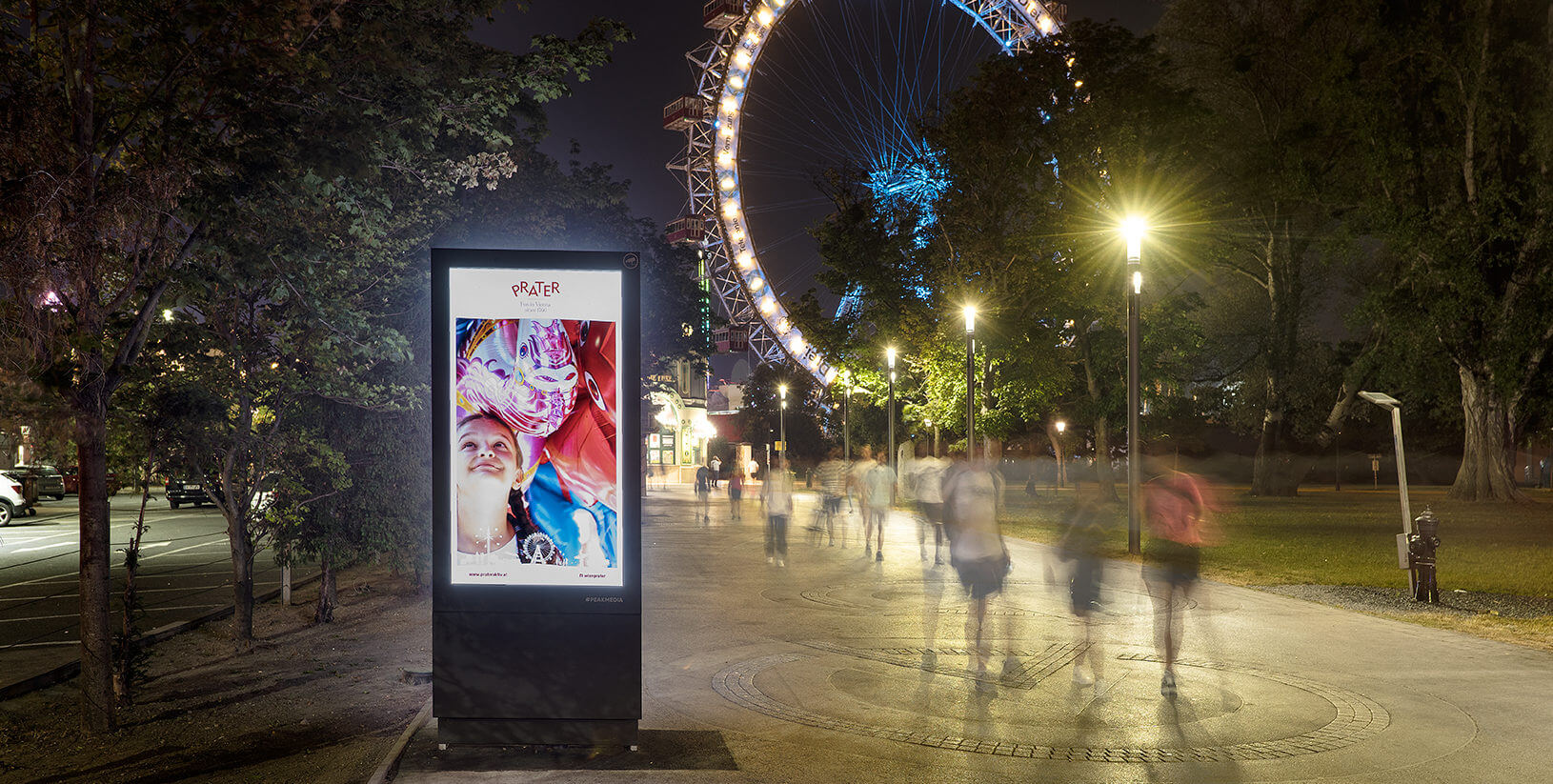 Outdoor Stelen am Riesenrad