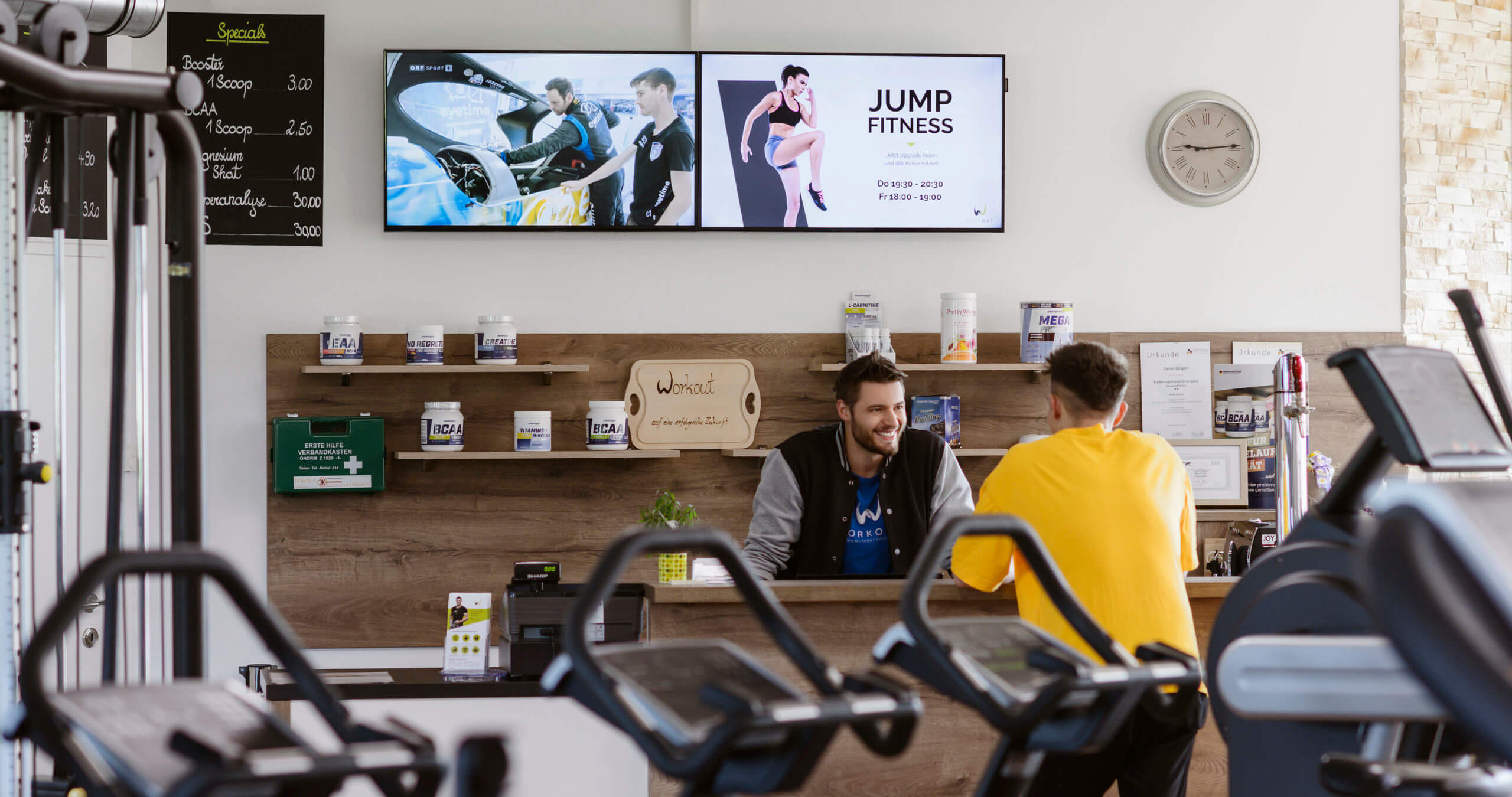 Digitale Motivation im Fitnessstudio