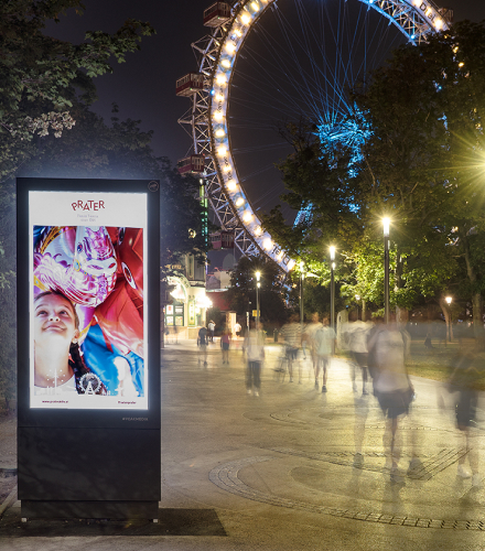 Outdoor Stelen am Riesenrad